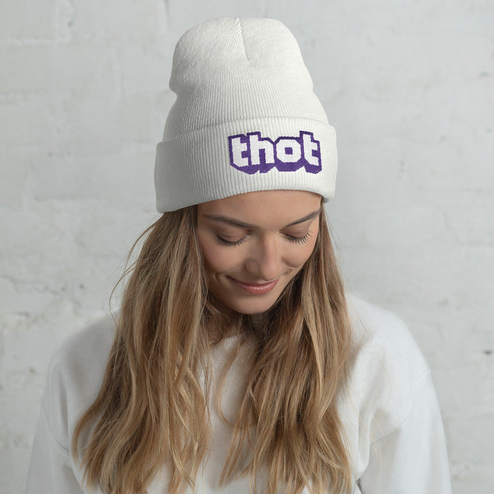Twitch Thot Embroidered Beanie